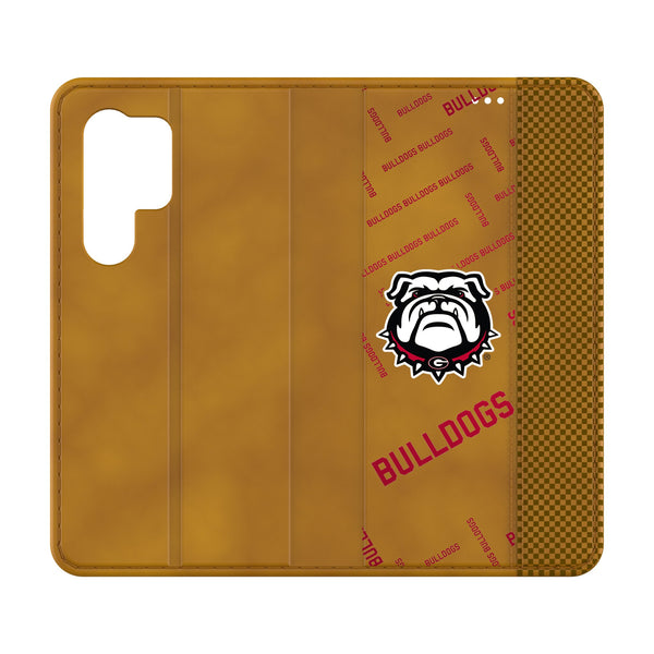 University of Georgia Bulldogs Uga Quadtile Galaxy Folio Phone Case for Samsung Galaxy