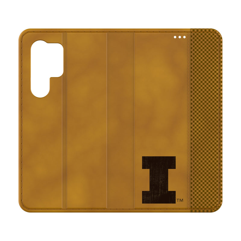 University of Illinois Fighting Illini Burn Galaxy Folio Phone Case for Samsung Galaxy