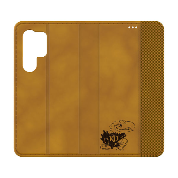 University of Kansas Jayhawks Burn Galaxy Folio Phone Case for Samsung Galaxy