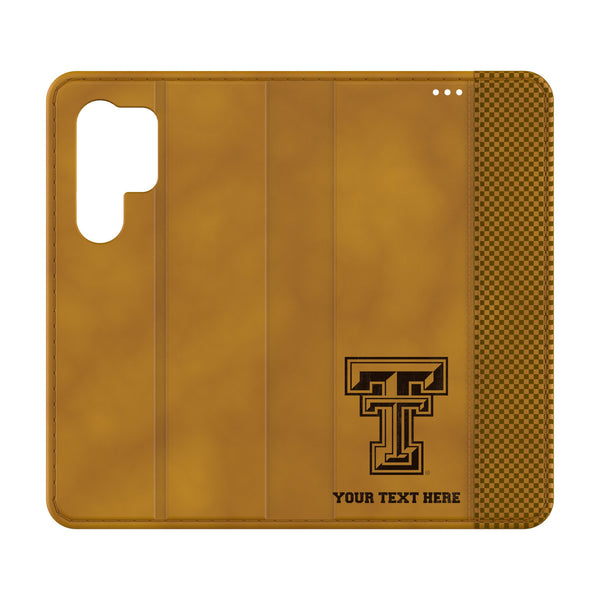 Texas Tech Red Raiders Personalized Burn Galaxy Folio Phone Case for Samsung Galaxy