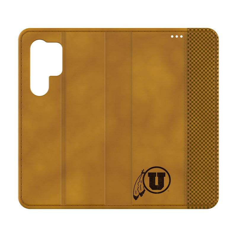 University of Utah Utes Burn Galaxy Folio Phone Case