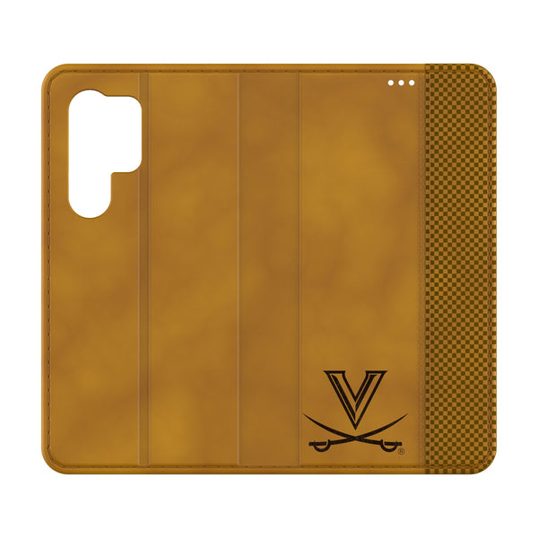 University of Virginia Cavaliers Burn Galaxy Folio Phone Case for Samsung Galaxy
