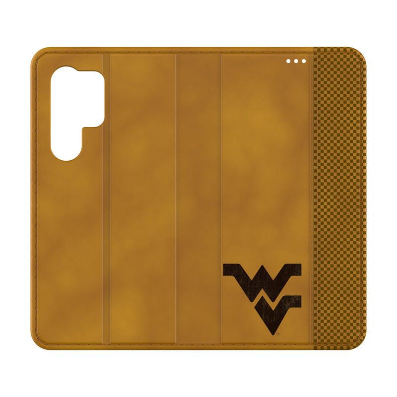 West Virginia University Mountaineers Burn Galaxy Folio Phone Case for Samsung Galaxy
