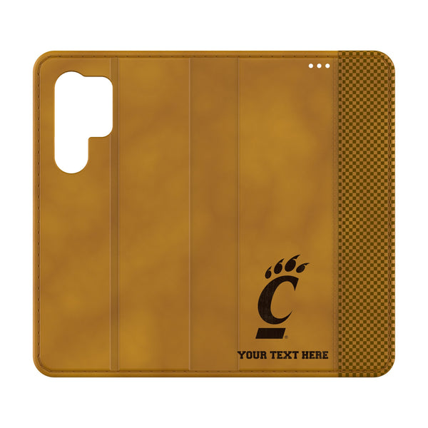 University of Cincinnati Bearcats Personalized Burn Galaxy Folio Phone Case for Samsung Galaxy