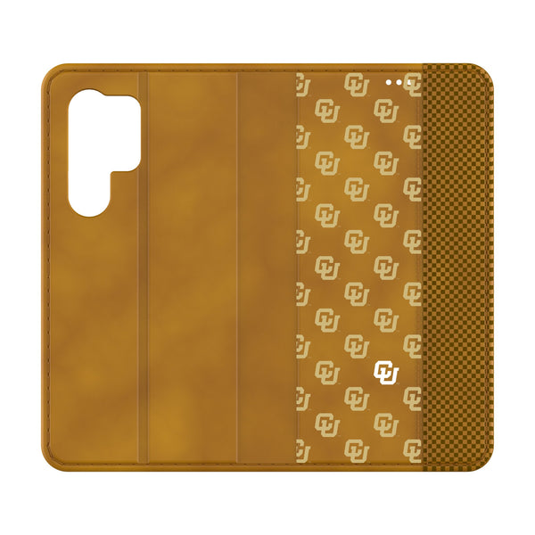 University of Colorado Buffaloes Fashion Pattern Galaxy Folio Phone Case for Samsung Galaxy
