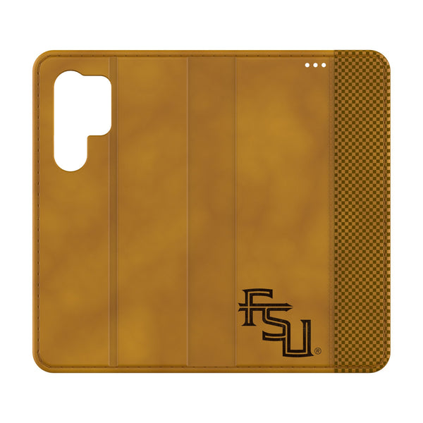 Florida State University Seminoles Athletic Wordmark Burn Galaxy Folio Phone Case for Samsung Galaxy