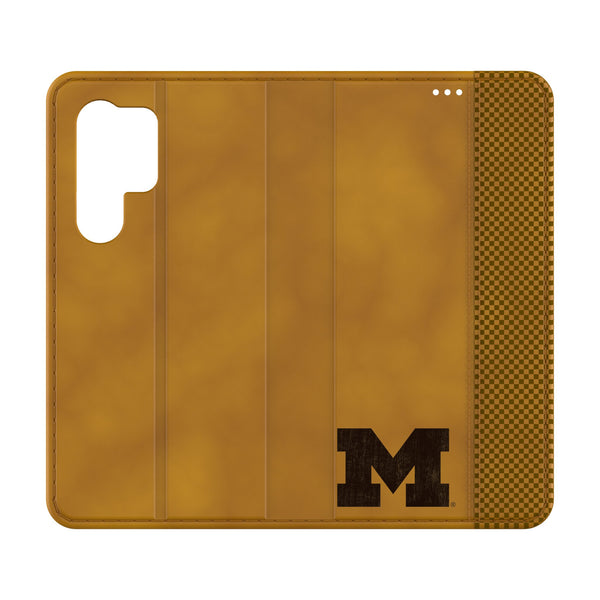 University of Michigan Wolverines Burn Galaxy Folio Phone Case for Samsung Galaxy