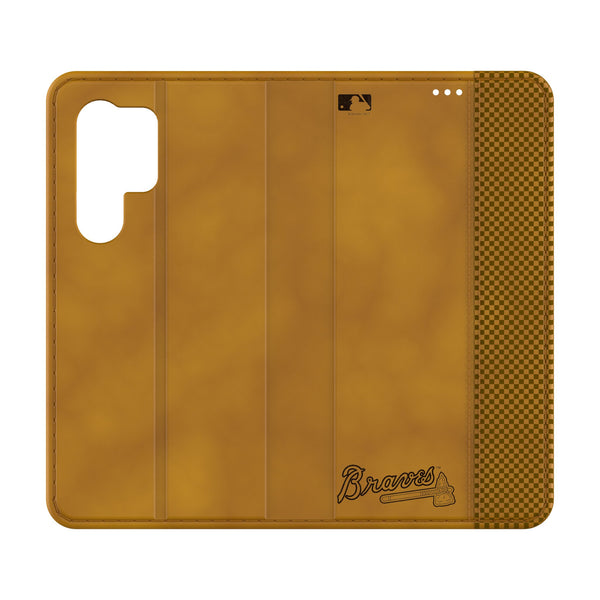 Atlanta Braves Burn Galaxy Folio Phone Case for Samsung Galaxy