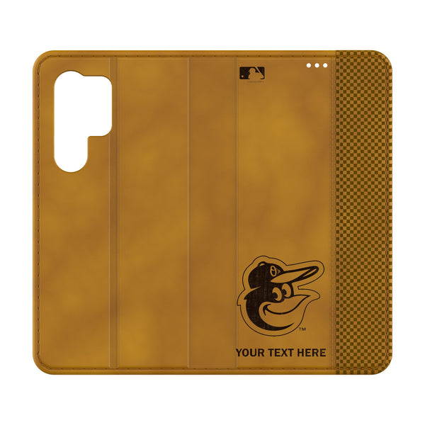 Baltimore Orioles Personalized Burn Galaxy Folio Phone Case for Samsung Galaxy