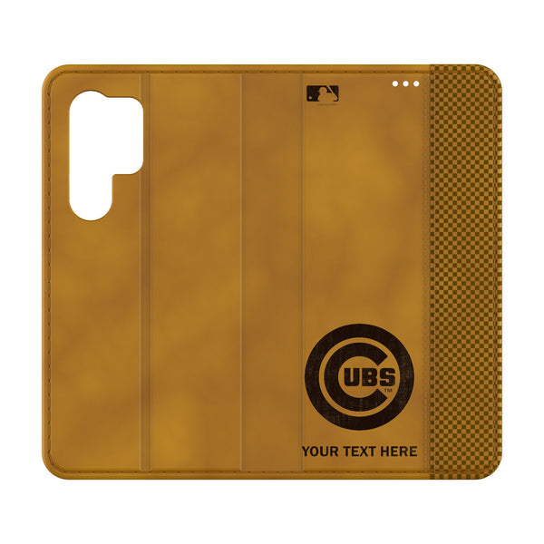 Chicago Cubs Personalized Burn Galaxy Folio Phone Case for Samsung Galaxy
