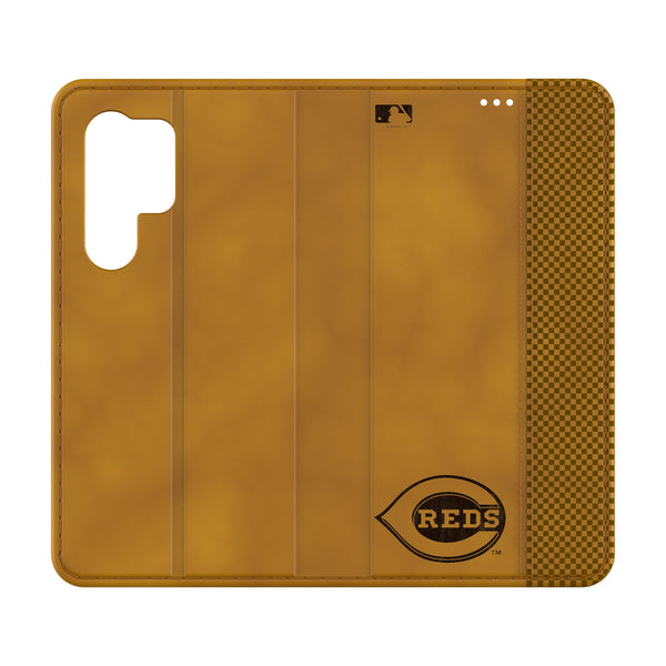 Cincinnati Reds Burn Galaxy Folio Phone Case for Samsung Galaxy