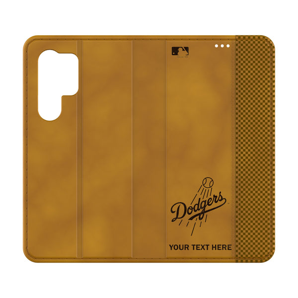 LA Dodgers Personalized Burn Galaxy Folio Phone Case for Samsung Galaxy