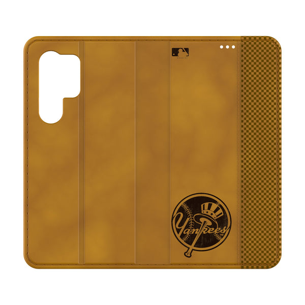 New York Yankees Burn Galaxy Folio Phone Case for Samsung Galaxy