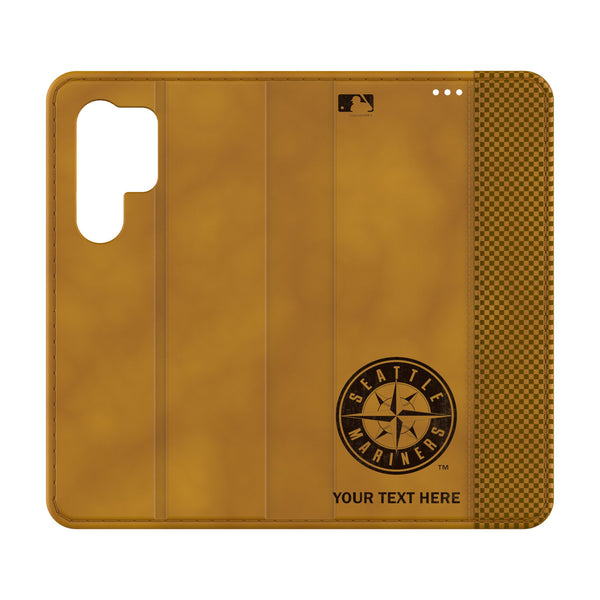 Seattle Mariners Personalized Burn Galaxy Folio Phone Case for Samsung Galaxy