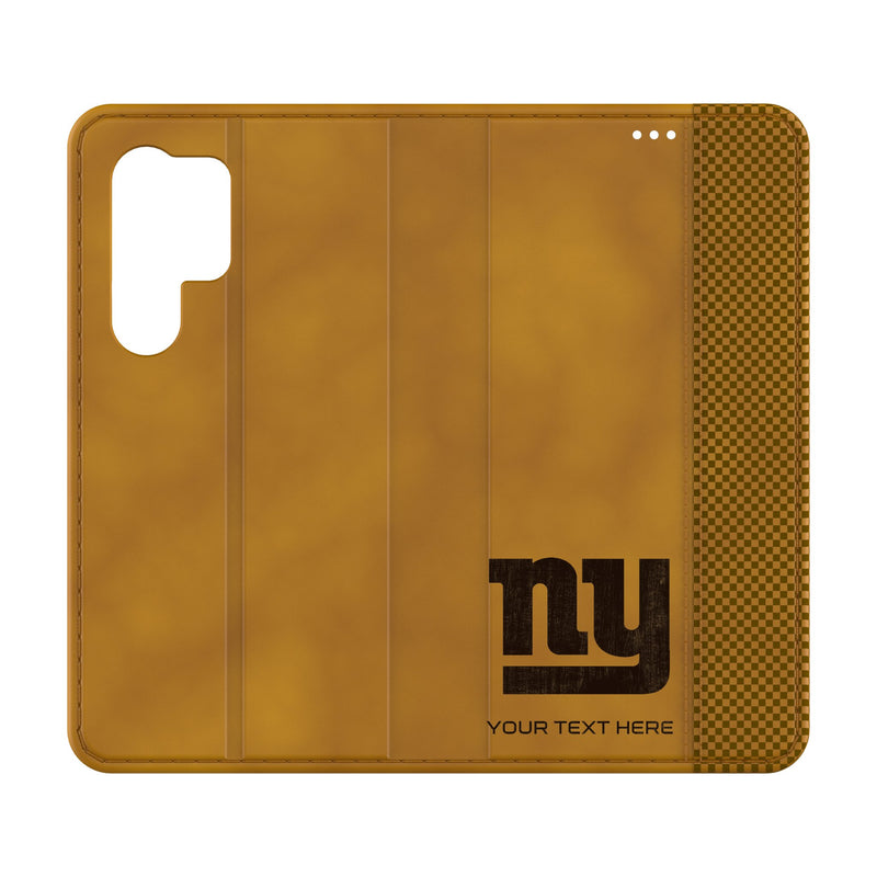 New York Giants Personalized Burn Galaxy Folio Phone Case for Samsung Galaxy