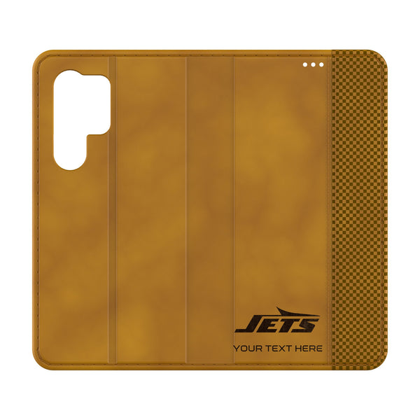 New York Jets Personalized Burn Galaxy Folio Phone Case for Samsung Galaxy