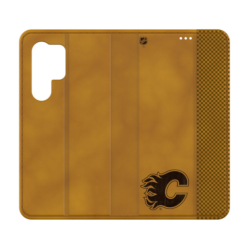 Calgary Flames Burn Galaxy Folio Phone Case for Samsung Galaxy