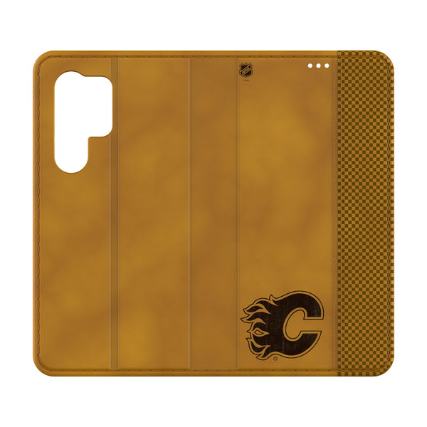 Calgary Flames Burn Galaxy Folio Phone Case