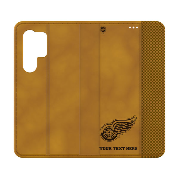 Detroit Red Wings Personalized Burn Galaxy Folio Phone Case for Samsung Galaxy