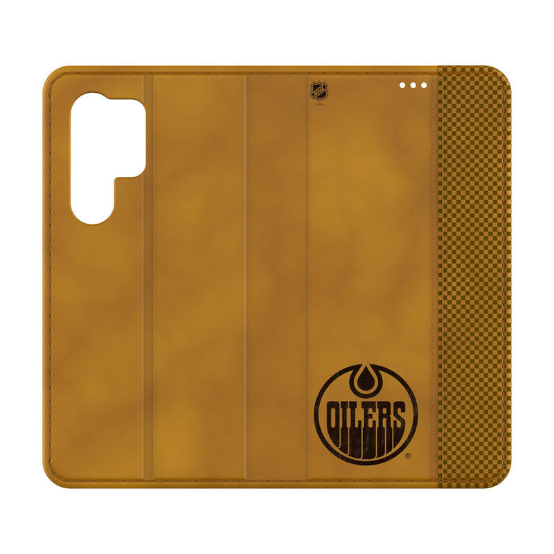 Edmonton Oilers Burn Galaxy Folio Phone Case for Samsung Galaxy