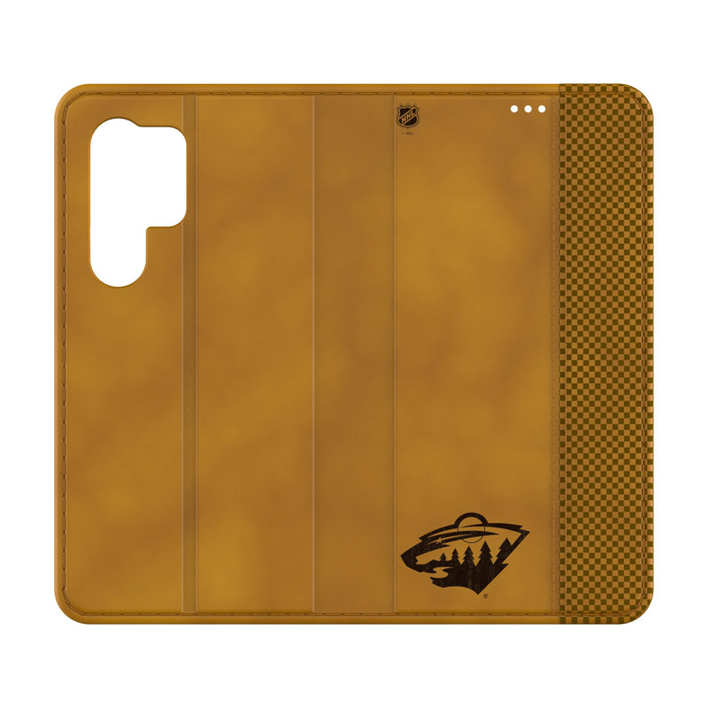 Minnesota Wild Burn Galaxy Folio Phone Case for Samsung Galaxy