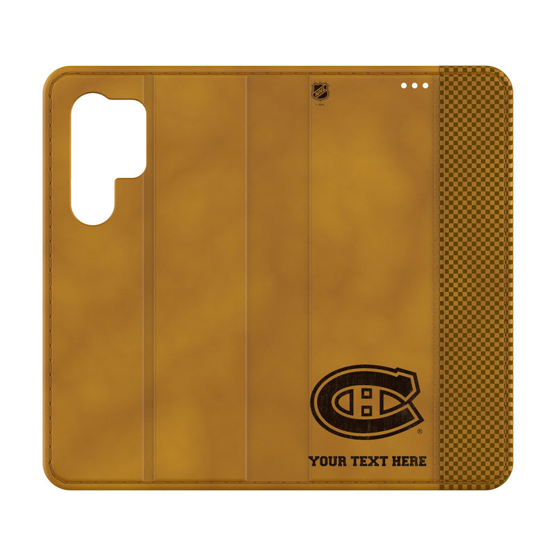 Montreal Canadiens Personalized Burn Galaxy Folio Phone Case for Samsung Galaxy