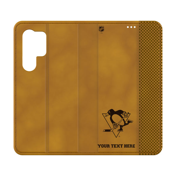 Pittsburgh Penguins Personalized Burn Galaxy Folio Phone Case for Samsung Galaxy