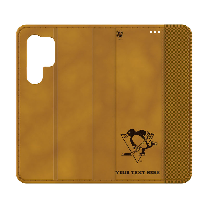 Pittsburgh Penguins Personalized Burn Galaxy Folio Phone Case for Samsung Galaxy