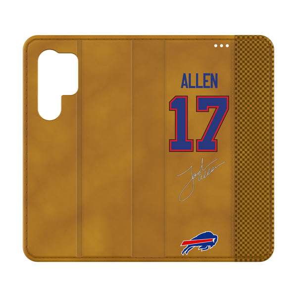 Josh Allen Buffalo Bills 17 Game Tactic Galaxy Folio Phone Case for Samsung Galaxy