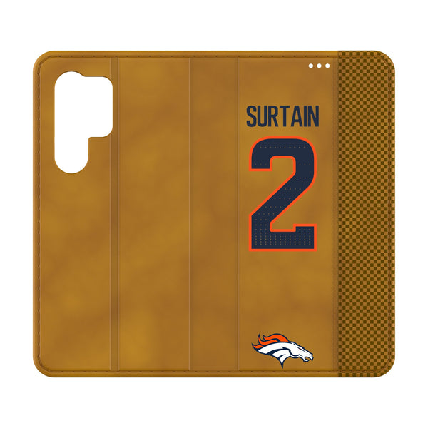 Pat Surtain II Denver Broncos 2 Ready Galaxy Folio Phone Case