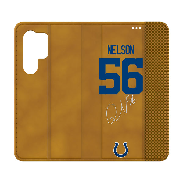 Quenton Nelson Indianapolis Colts 56 Ready Galaxy Folio Phone Case