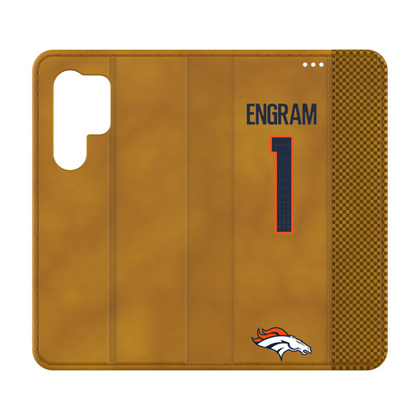 Evan Engram Denver Broncos 1 Game Tactic Galaxy Folio Phone Case for Samsung Galaxy