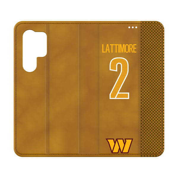 Marshon Lattimore Washington Commanders 2 Game Tactic Galaxy Folio Phone Case for Samsung Galaxy