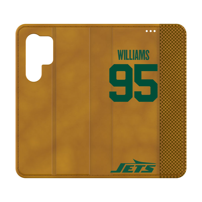 Quinnen Williams New York Jets 95 Ready Galaxy Folio Phone Case