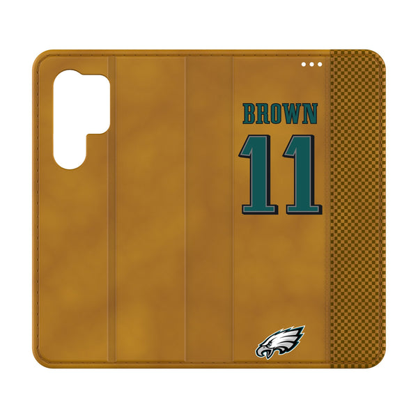 A.J. Brown Philadelphia Eagles 11 Ready Galaxy Folio Phone Case