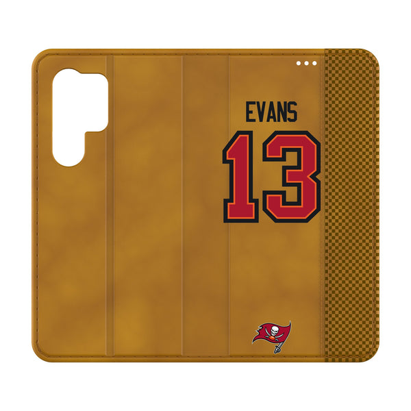 Mike Evans Tampa Bay Buccaneers 13 Game Tactic Galaxy Folio Phone Case for Samsung Galaxy
