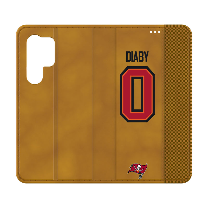 YaYa Diaby Tampa Bay Buccaneers 0 Ready Galaxy Folio Phone Case