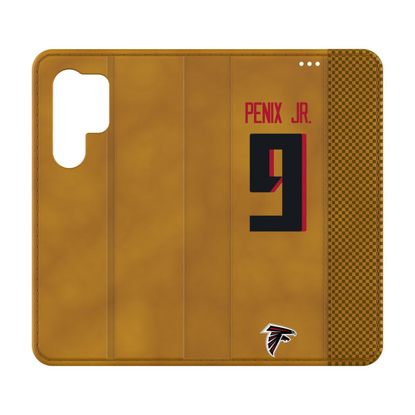 Michael Penix Jr. Atlanta Falcons 9 Game Tactic Galaxy Folio Phone Case for Samsung Galaxy