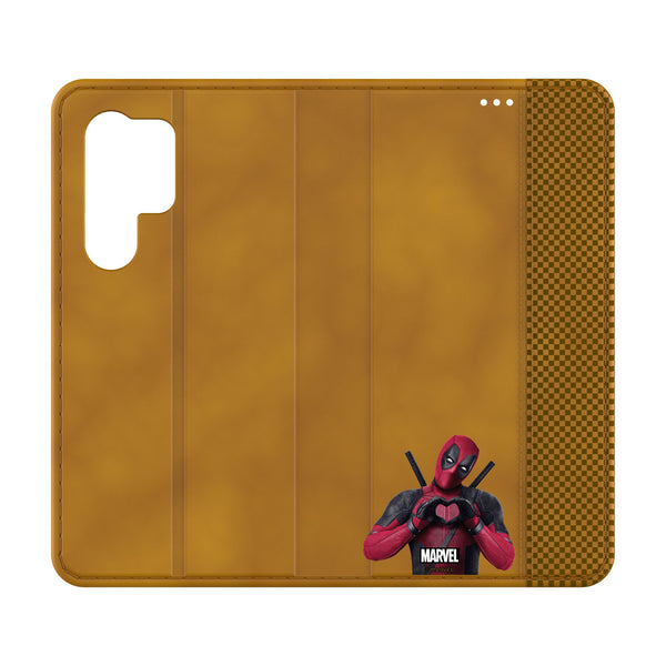 Marvel Deadpool Badge Galaxy Folio Phone Case for Samsung Galaxy
