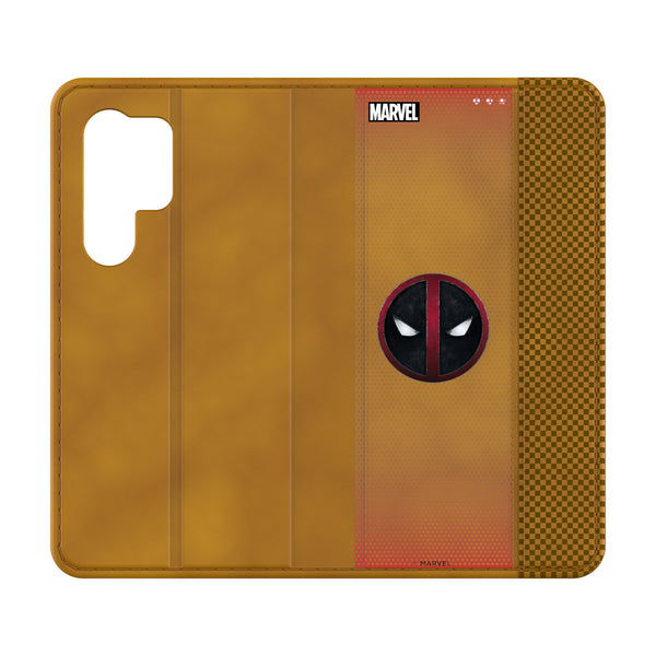 Marvel Deadpool Grid Galaxy Folio Phone Case for Samsung Galaxy