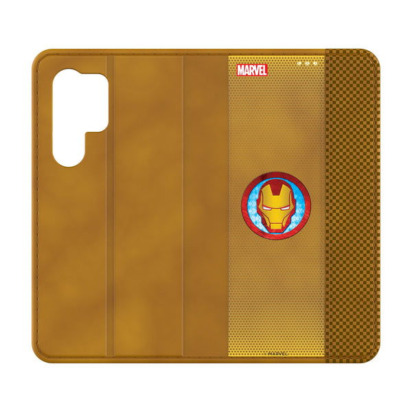 Marvel Avengers Iron Man Grid Galaxy Folio Phone Case for Samsung Galaxy