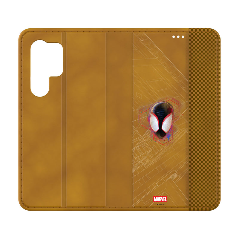 Marvel Miles Morales Badge Galaxy Folio Phone Case for Samsung Galaxy