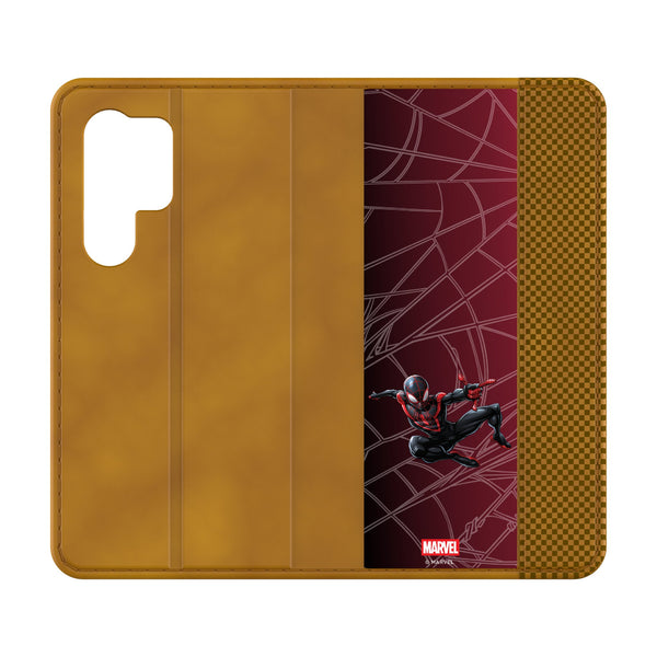 Marvel Miles Morales MechLine Galaxy Folio Phone Case for Samsung Galaxy