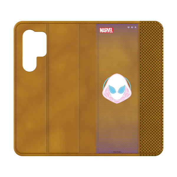 Marvel Spider-Gwen Grid Galaxy Folio Phone Case for Samsung Galaxy
