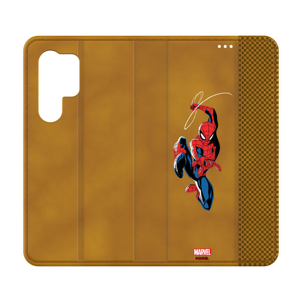 Marvel Spider-Man Badge Galaxy Folio Phone Case for Samsung Galaxy