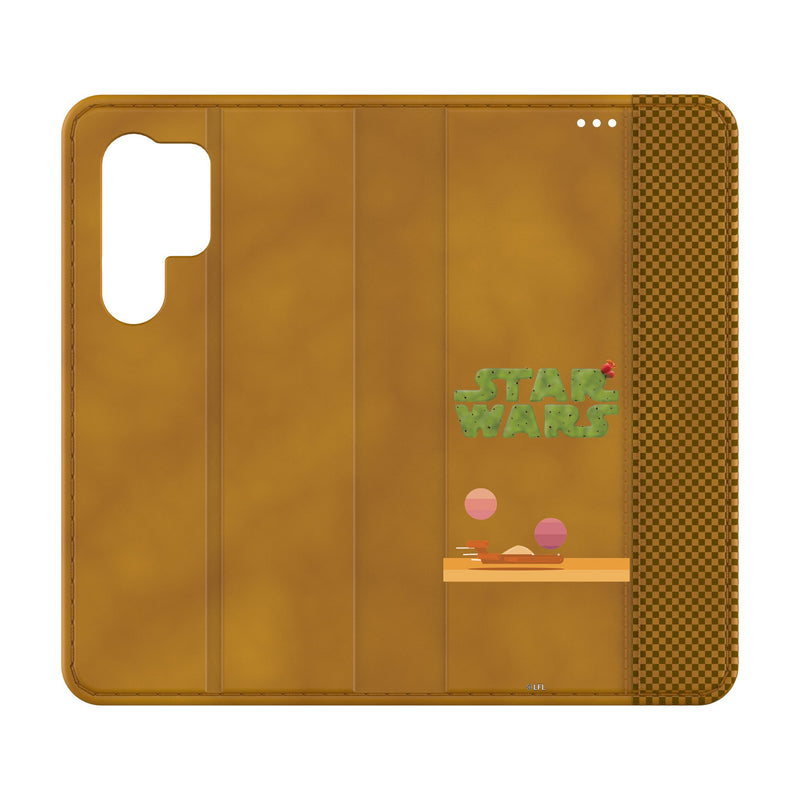 Star Wars Tatooine Locality Fade Galaxy Folio Phone Case for Samsung Galaxy