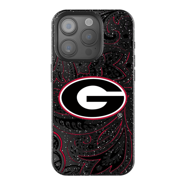 University of Georgia Bulldogs Paisley iPhone Bling Phone Case for Apple iPhone