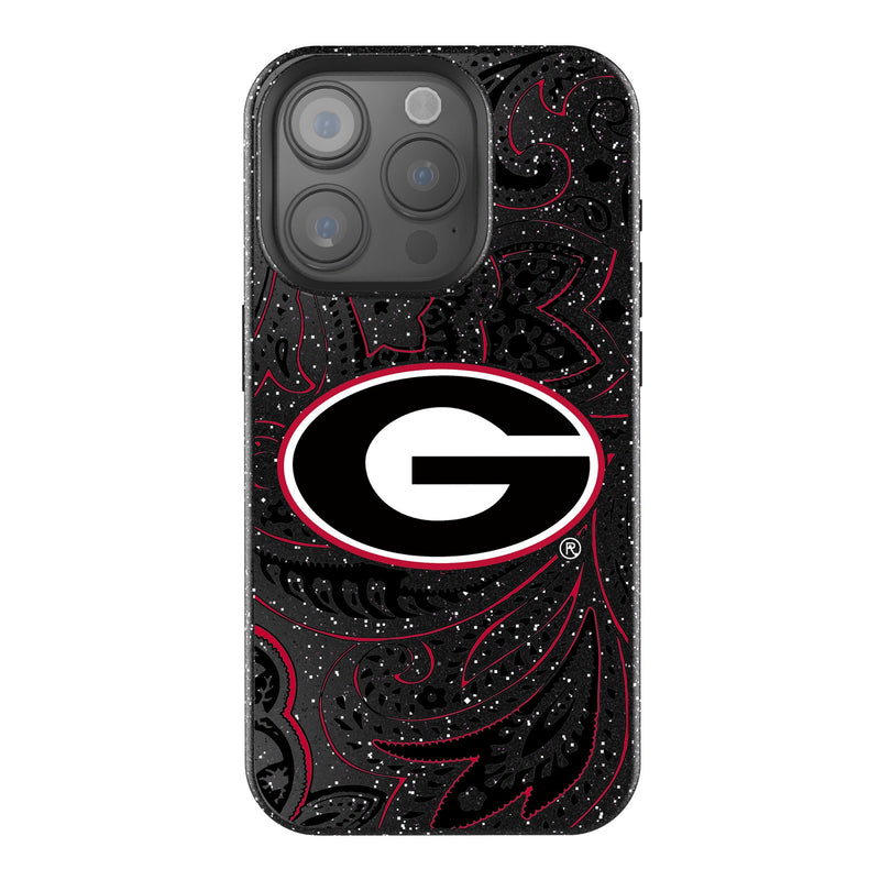 University of Georgia Bulldogs Paisley iPhone Bling Phone Case for Apple iPhone
