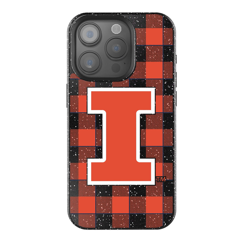 University of Illinois Fighting Illini Plaid iPhone Bling Phone Case