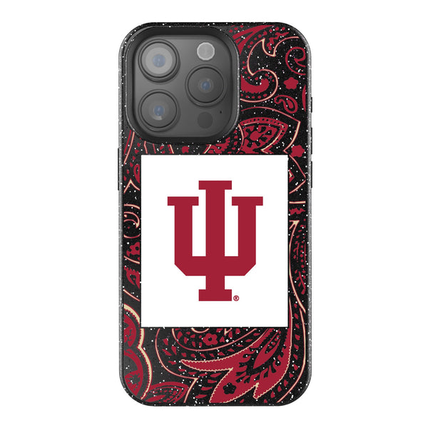 Indiana University Hoosiers Paisley iPhone Bling Phone Case for Apple iPhone